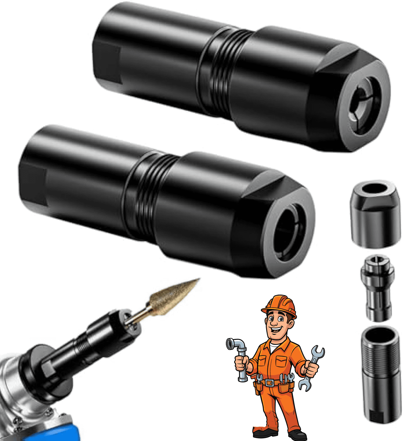 Angle Grinder Adapter For Router Bit Angle Grinder Conversion Accessories Adapter Kit, Chuck Drill Bit ...