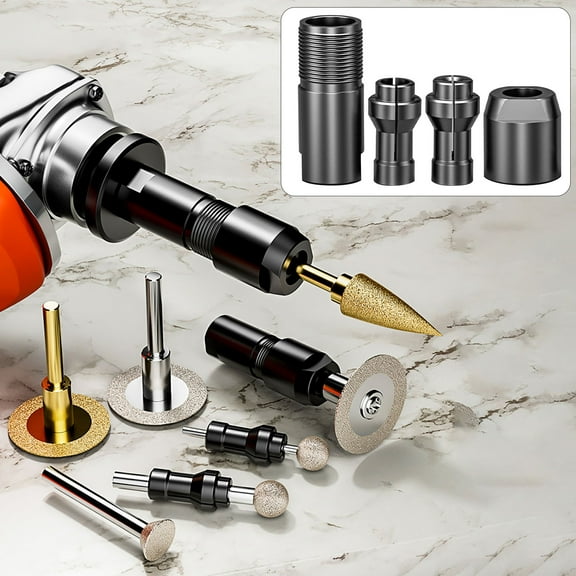 Angle Grinder Conversion Accessories, Thread Converter Kit for Angle Grinders to Straight Grinders,Thread Adapter Converts, 3mm/6mm Angle Grinder, for Cutting Sanding Polishing