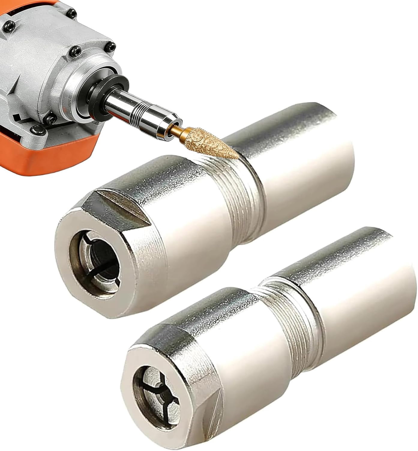 Angle Grinder Conversion Kit, Multi-functional Universal Straight Grinder Adapter 3mm/6mm,Metal Wood Rotary Tools Drill Grinding Polishing (3mm+6mm)