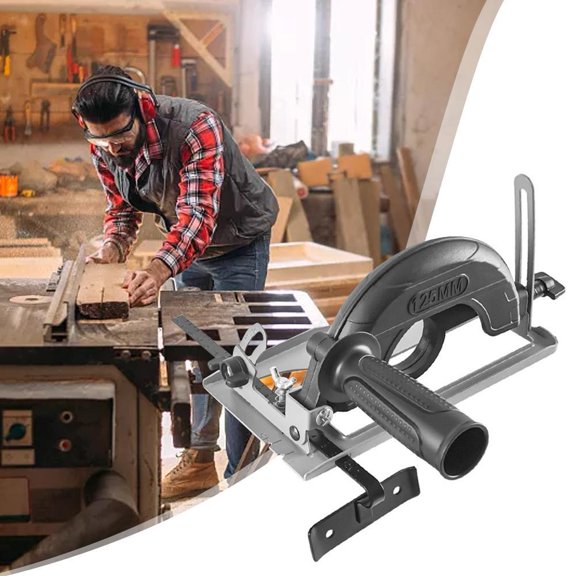 Angle Grinder Cutting Stand Bracket, Adjustable 0-45 Saw Holder Base, Heavy Duty Metal Cutting Machine Mount for DIY Projects