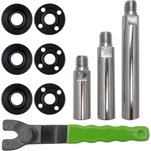 Angle Grinder Extension Rod with Wrench and Lock Nut, Heavy-Duty Steel Shaft for Polishing, Cutting, Grinding in Tight Spaces(DSF)