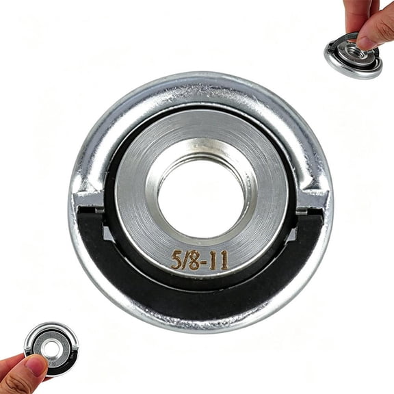 Hread Quick Release Flange Nut, Angle Grinder Flange Nuts, Tool-Free Quick Release Locking Kit, Angle Grinder Self-Locking Pressure Plate Clamping Power Chuck Tools - Style 5/811