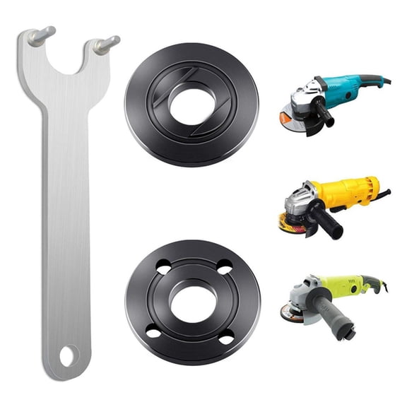 Angle Grinder Flange Spanner Wrench Kit For Grinder Accessories W/ Lock Nut Tool