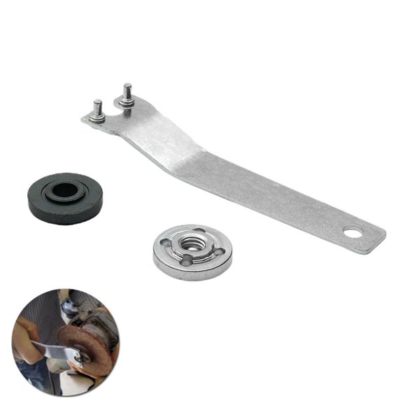 Angle Grinder Flange Spanner Wrench Set, Easy Grinding Wheel Replacement, Sturdy Metal Material, Silver And Black Color Options