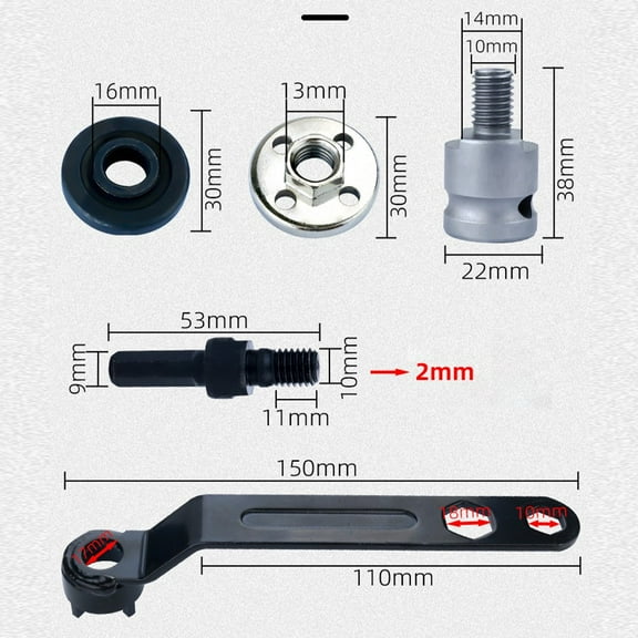 Angle Grinder Four-Claw Dual-Purpose Wrench Set Key Four-Claw Angle Wrench B Smile Home