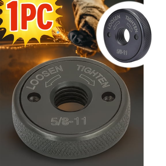 Angle Grinder Lock Nut, Quick Release Nut, 5/8-11 Flange Nut, Grinder Parts, Replacement Head, Tool-Less Quick Change Adapter