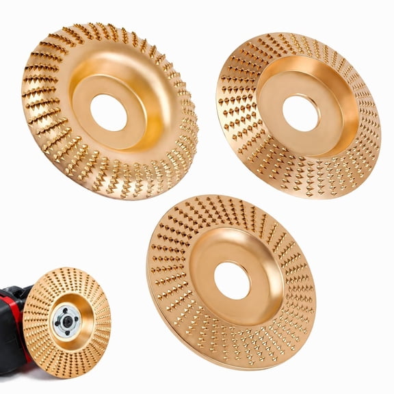 Angle Grinder Polishing Pad, 2026 New Wood Carving Disc Set, Wood Angle Shaping Wheel for 4" & 4.5" Angle Grinders, Fast Cut, Sharp, Wear-Resistant Angle Grinder Attachments (Mix)