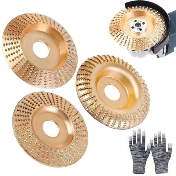 Angle Grinder Polishing Pad,Fast-Cut Wood Angle Shaping Wheel, Upgraded and Thickened Wood Carving Disc Set for Angle Grinder,for Fast Cutting, Stump Removal & DIY Woodworking