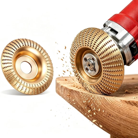 Angle Grinder Polishing Pad, Heavy-Duty Wood Carving Disc Set, Woodworking Attachment for Cutting, Shaping and Sanding, Fits 4 Inch & 4.5 Inch Grinders (1*Circular Arc)
