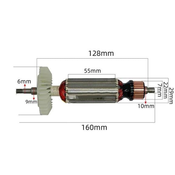 Angle Grinder Rotor 220V Grinding Machine Motor Ga4030 Ga4031 Replacement Part Fangkenuo