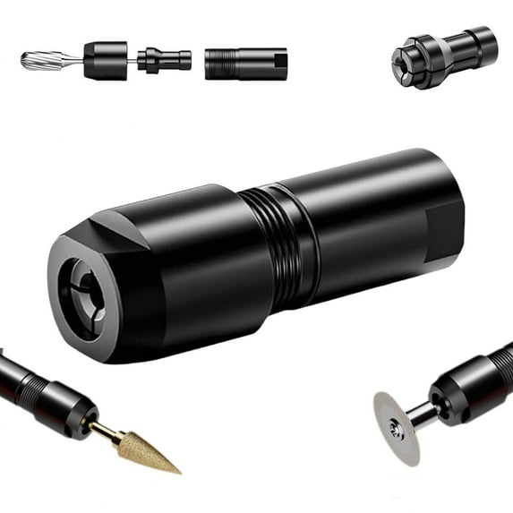 Angle Grinder to Straight Chuck Adapter, Metal/Wood/Stone Grinding & Polishing, Compatible with Angle Grinders, Rotary Tools, Drills - Heavy Duty Conversion Kit (3mm/1 Pcs) 1.96Inches