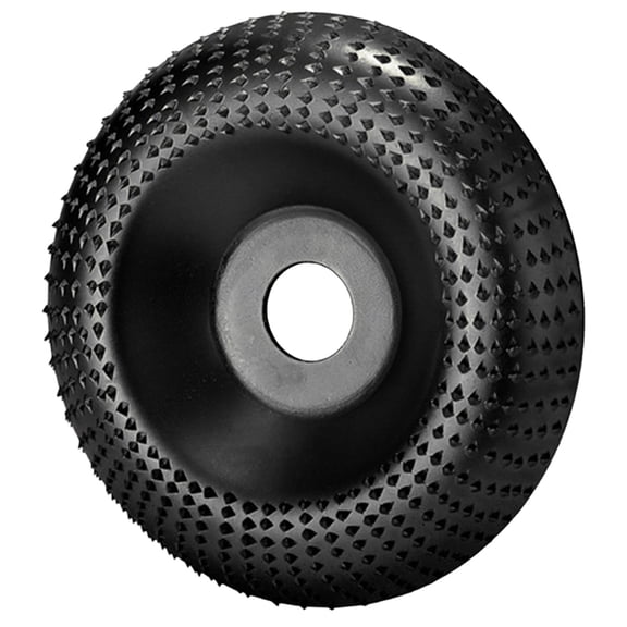 Angle Grinder Wood Carving Disc, Oimcto Aggressive Tungsten Carbide Teeth for Fast Shaping & Hollowing, Smooth Along Wood Grain with Less Clogging, Reaches Concave Areas, Durable Construction, Black