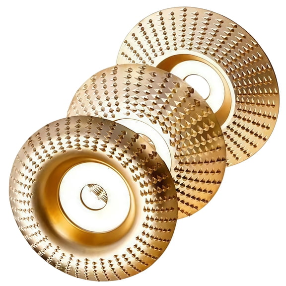 Angle Grinder Wood Carving Disc Set, 3PCS Tungsten Carbide Grinding Wheel for 4" and 4-1/2" Grinders, Wood Cutting Shaping Sanding Polish Attachments
