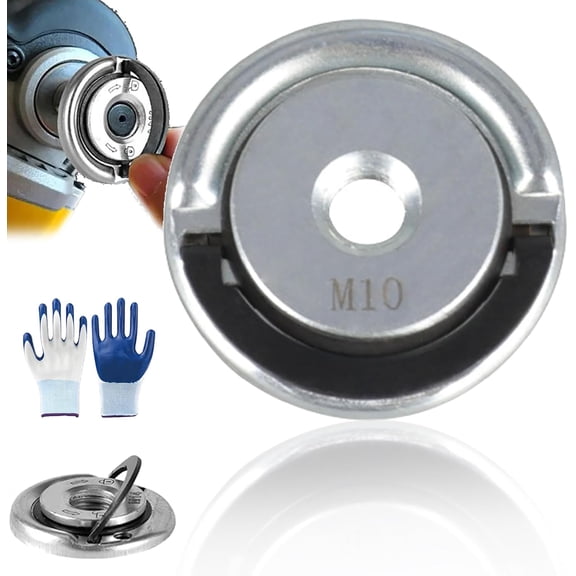 Angle Grinding Tool Flange Count 5/8 ,M14 ,M10Thread Angle Grinder Flange Nut, Angle Grinding Tool Flange Locking Nut, Portable Locking Plate Chuck Angle Grinder, Quick Clamping Nut(M10)