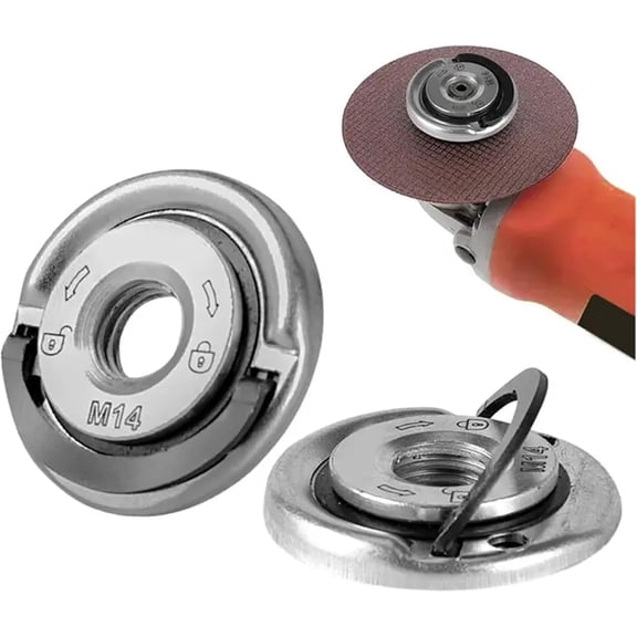 Angle Grinding Tool Flange Nut, 5/8"-11/M14/M10 Self Tightening Lock Nut-Engineered Precise Threading, Sturdy Durable Easy to Install for Angle Grinder Replacement/Fixing Cutting Discs