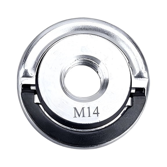Angle Grinder Tool Flange Nut, Locking Retaining Flange Nut, Quicklock Angle Grinding Flange Nut Quick Release, No Wrench Required, Easy Install Secure Hold M14