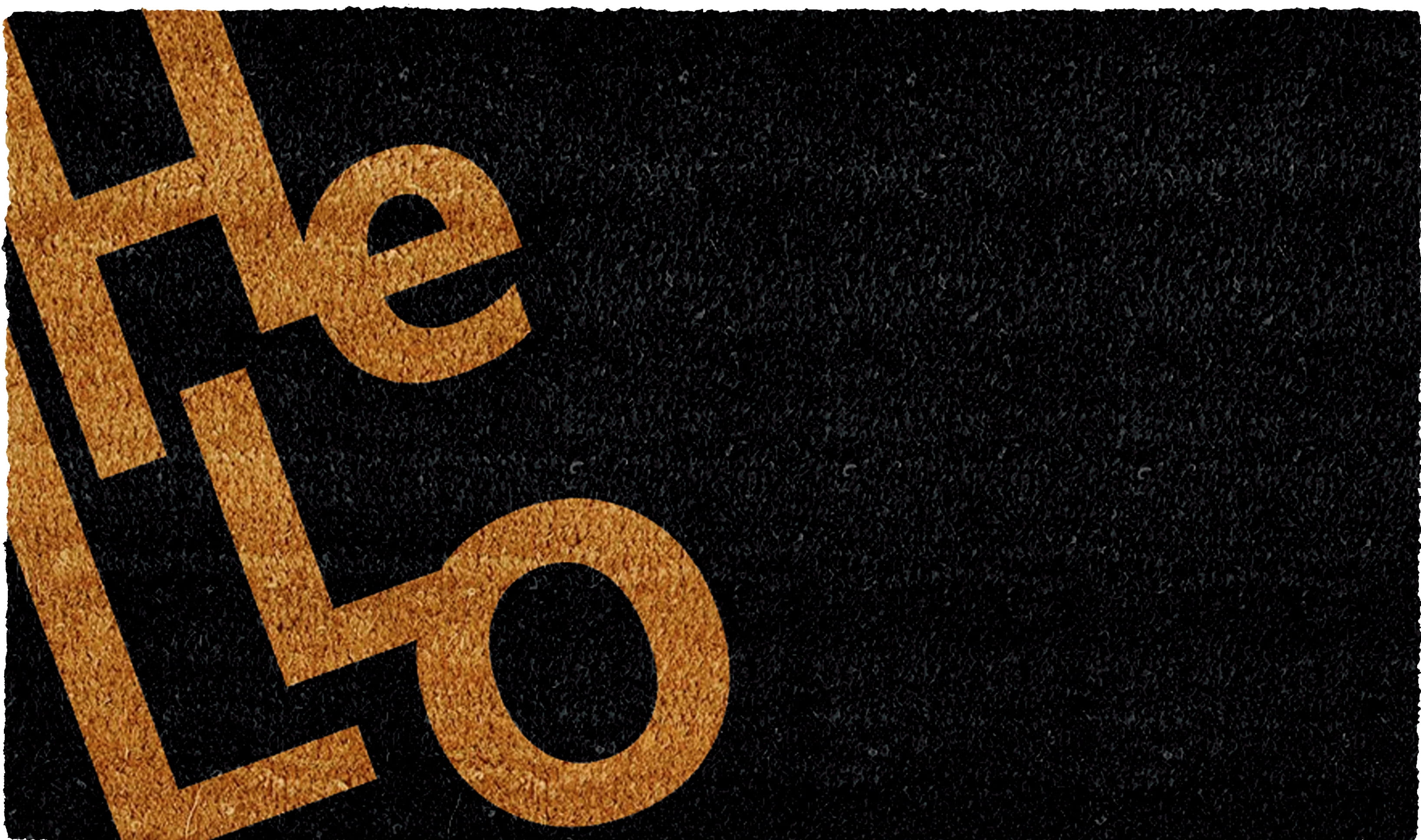 Angle Hello Black/Natural Doormat