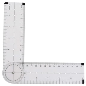Angle Measurement Ruler - Clear, Flexible and Adjustable Geometry Measuring Tool - Measure Angles to 360 Degrees and Lines to 12"