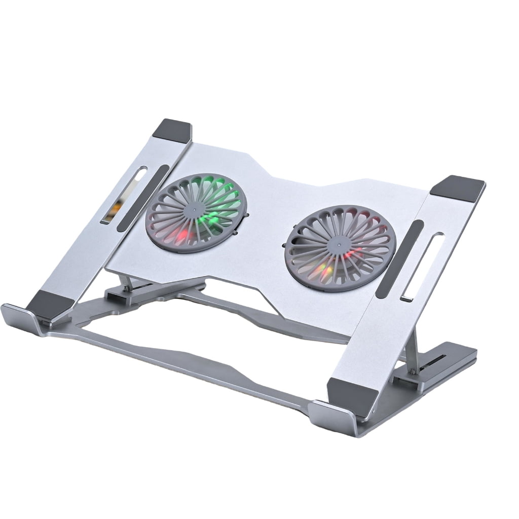 Angle Notebook Support With Integrated Cooling Fan LED Lighting Bracket