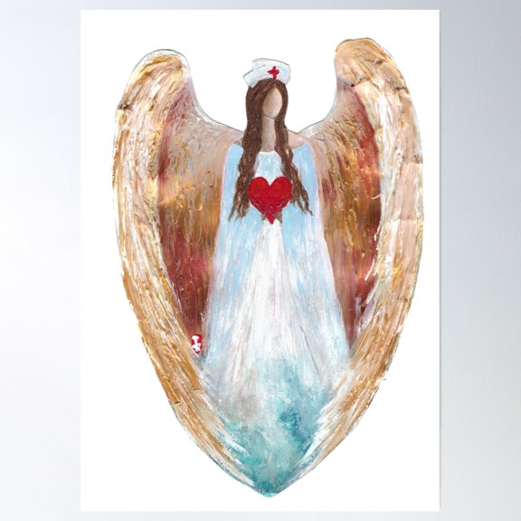 Angle Nurse Poster Wall Art, Modern Wall Decor, 12x18 UNFRAMED