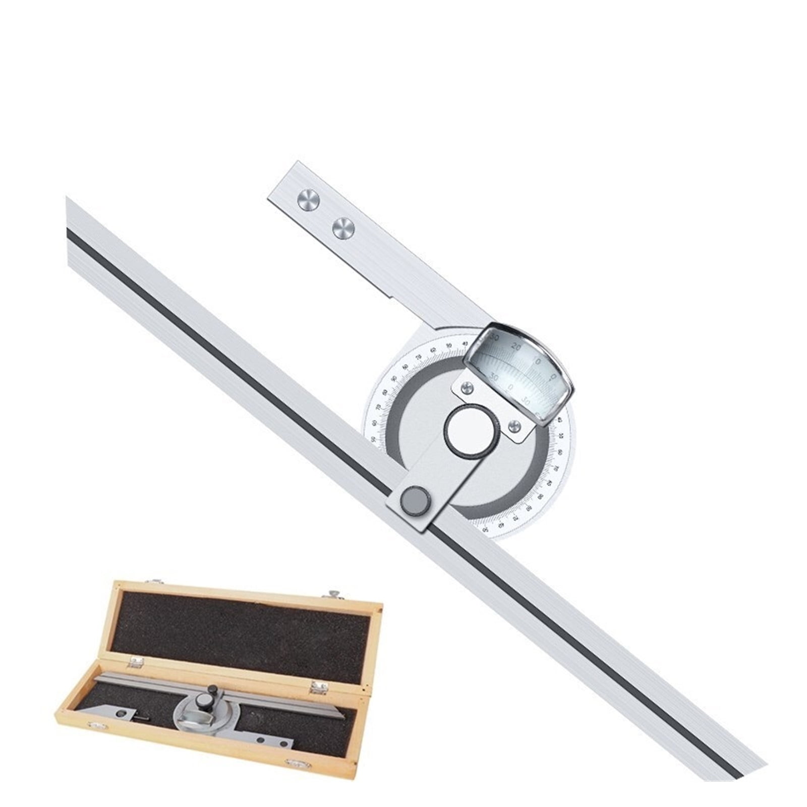 Angle Ruler Protractor 0-360 Dgeree Angle Finder Ruler Measuring Stainless Steel Vernier Capliper Measuring Instrument ,Easy to Operate