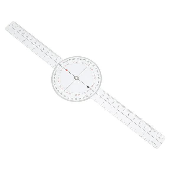 BESTOYARD 1Pc Flexible Transparent Plastic Angle Ruler Goniometer for Engineering and Design