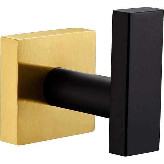 Angle Simple Bathroom Towel Hook, SUS304 Stainless Steel Single Shower Towel Hanger for Wall, Kitchen Cabinet Closet Coat Robe Holder Wall Mounted, Brushed Nickel