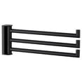 thumbnail image 1 of Angle Simple Swivel Hand Towel Holder 3 Bars, 304 Stainless Steel Hand Towel Rack, Folding Bathroom Towel Hanger Wall Mount, Matte Black, 1 of 9
