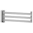 thumbnail image 1 of Angle Simple Swivel Hand Towel Holder 3 Bars, 304 Stainless Steel Hand Towel Rack, Folding Bathroom Towel Hanger Wall Mount, Matte Black, 1 of 9