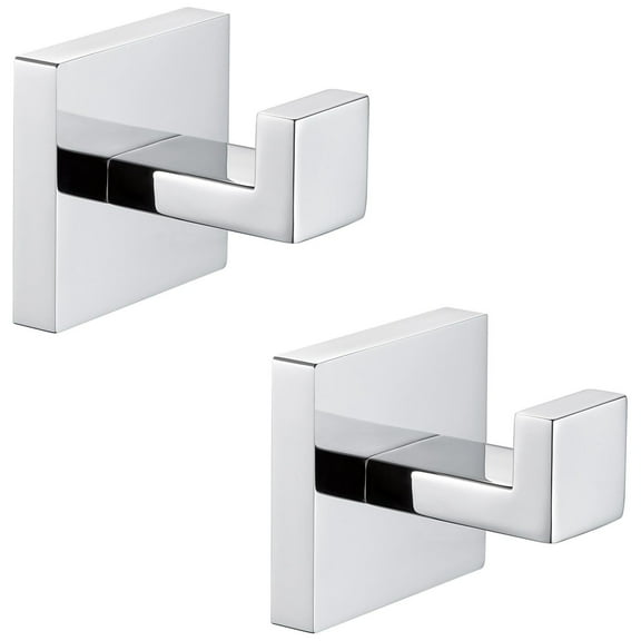 Angle Simple Towel Hook for Bathroom, SUS 304 Stainless Steel Shower Bath Towel Robe Hanger, Wall Coat Hook, Polished Chrome