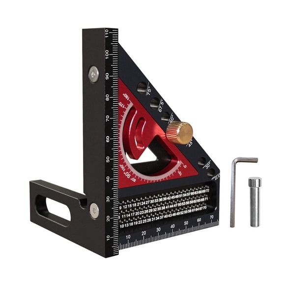 Angle Square w Angle Positioning Dowel Pin T-sqaure Scribing Holes Angle Ruler