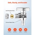 thumbnail image 1 of Angle Stop Valve 10 Pack, 1/2" PEX to 3/8" Compression, Quarter Turn Shut Off for Faucet, 1 of 10
