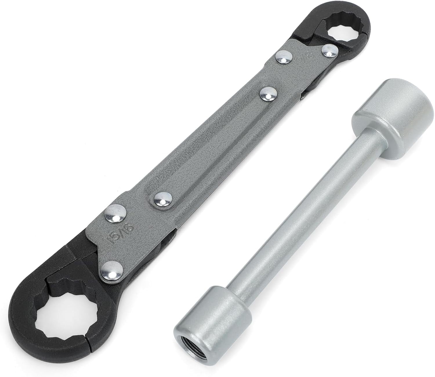Angle Stop Wrench Kit for Professional Plumbers Compression Nut Installation and Removal Tool Set Silver
