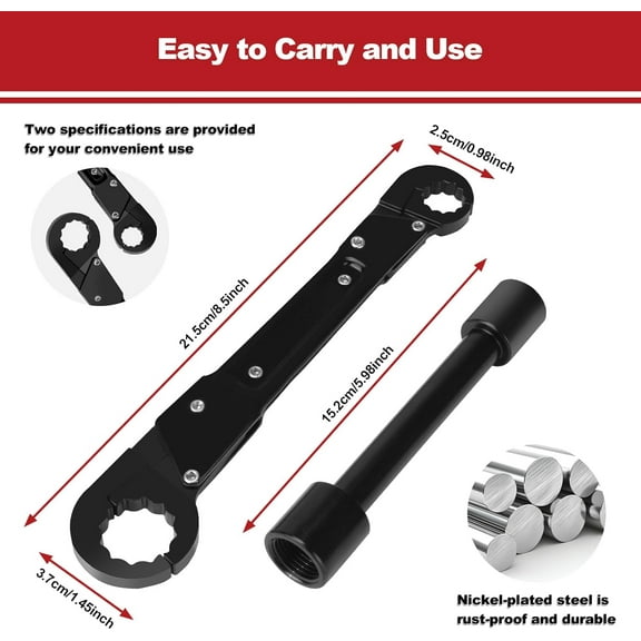 Angle Stop Wrench Set, Professional Plumbing Tools, Dual Kwik Tite Spanner Kit for Tight Spaces