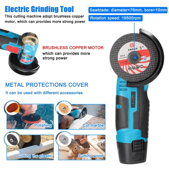 Angle ,Tool Handheld Cutter Handheld Cutter Ceramic Tile Wood Stone Wood Stone Steel Ceramic Tile Wood 19500rpm Tool Handheld Cutter Ceramic Tile Wyan Adben Dabey