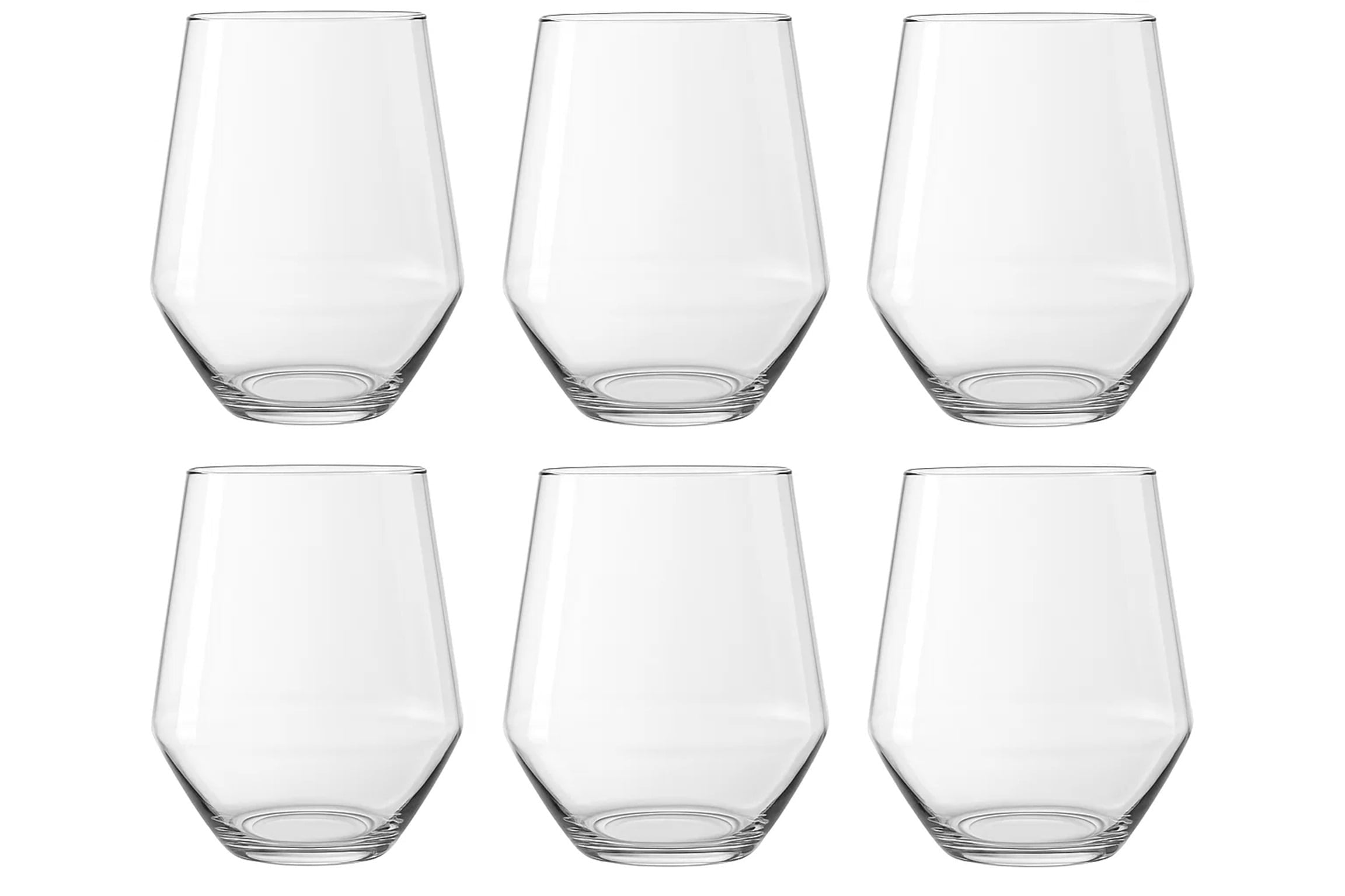 Angle Tritan ReNew Stemless Wine Glass - Clear - Set of 6
