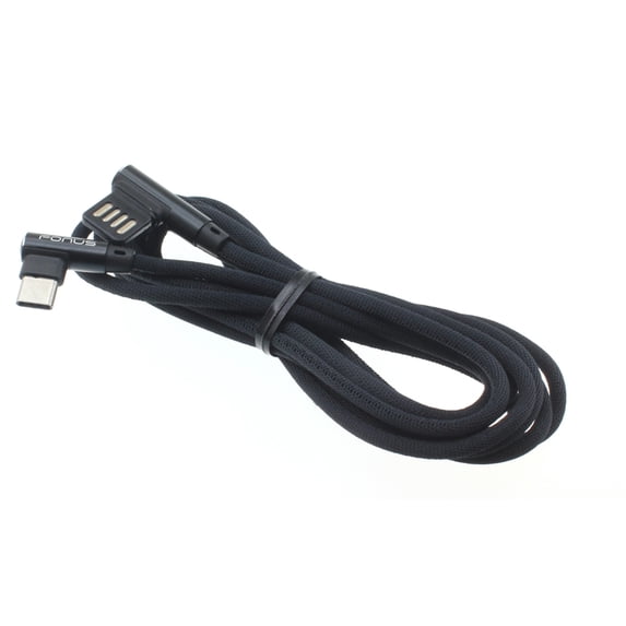 Angle USB Cable for TCL 30 T - 6ft Type-C Charger Cord USB-C Power Wire for 30 T
