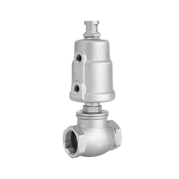 Angle Valve Seat Female Thread Pneumatic Steam 304 Stainless Steel Head Plastic Head T-type Water Valve Cut-off Drum Dryer Valve ,Durable Materia