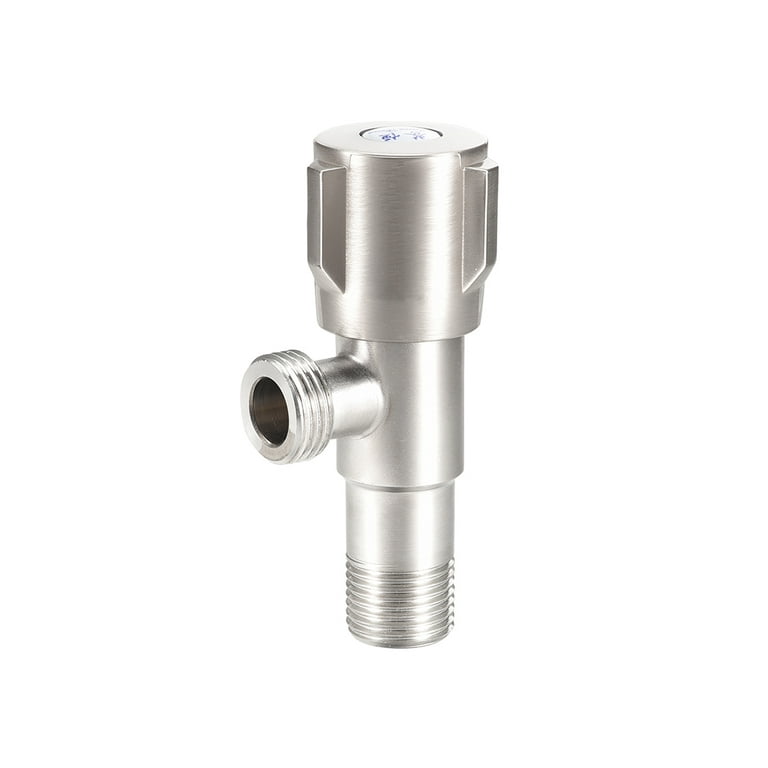 Angle Valve Water Stop Valve, G1/2 Male Thread 2 Ways Rotary 304 Stainless  Steel 