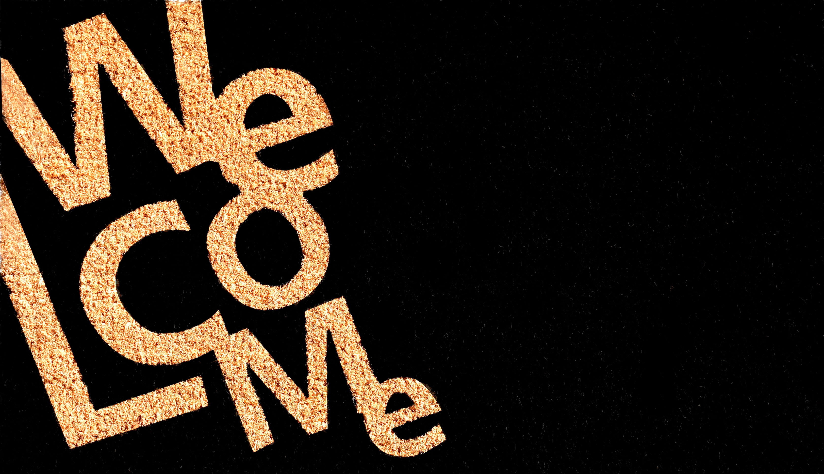 Angle Welcome Natural/Black Doormat