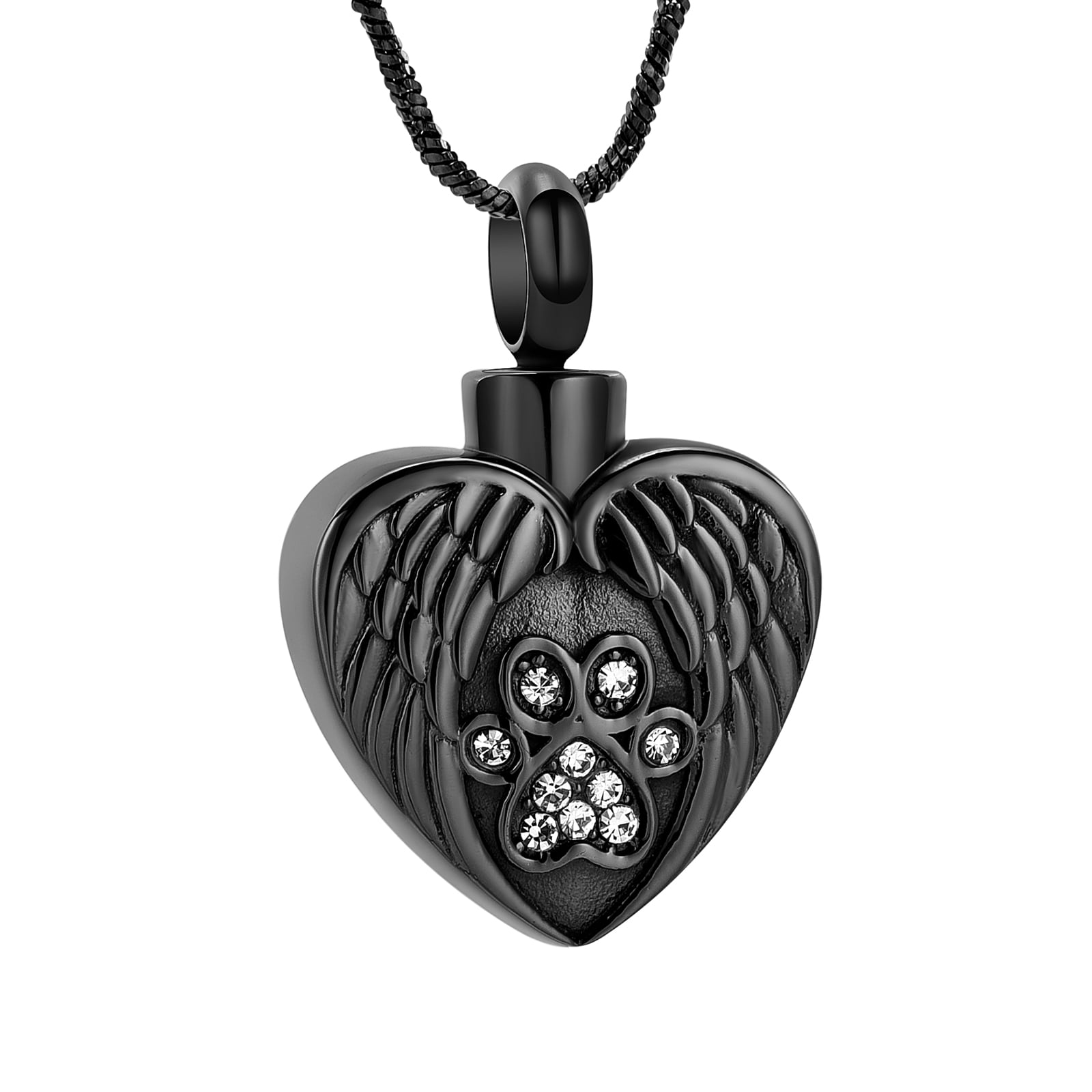 Angle Wing Urn Necklace Lockets for Dog Cat Ashes Holder Heart Pendent ...
