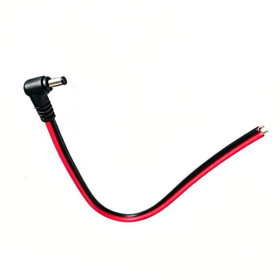 Angled 5.5X2.1Mm Male Power Cord with Open Wire Tail, 30Cm Pigtail Cable for CCTV Camera Repair, Small Equipment Routing and Service