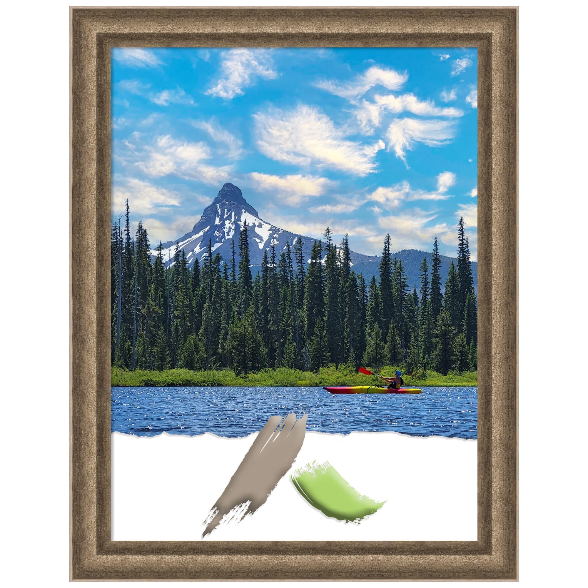 Angled Bronze Wood Picture Frame, Photo Frame, Art Frame - Walmart.com