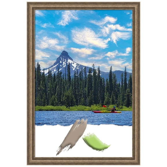 Angled Bronze Wood Picture Frame, Photo Frame, Art Frame