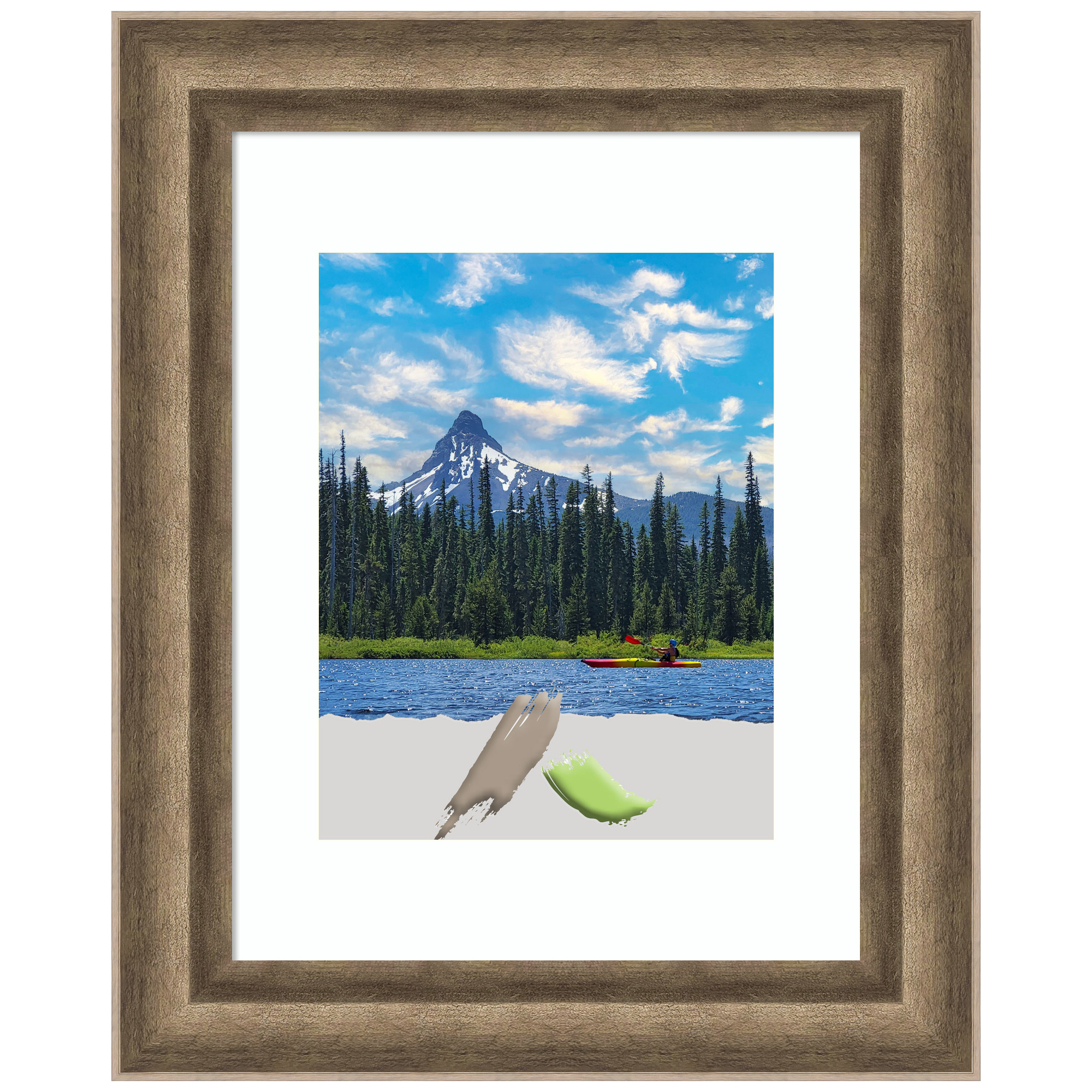 Angled Bronze Wood Picture Frame, Photo Frame, Art Frame - Walmart.com