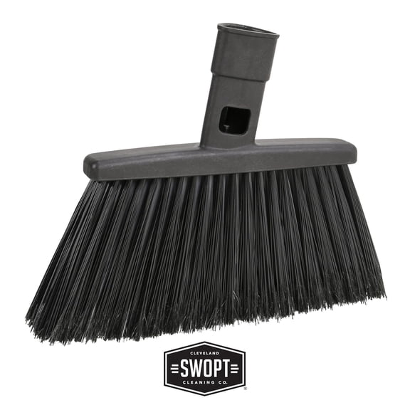 Angled Broom Head + Push Broom Head + 17” Steel Dustpan – Multi-Surface Cleaning Kit Interchangeable with All  Cleaning Products for More Efficient Cleaning and Storage