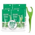 thumbnail image 1 of Angled Clean Dental Floss Picks, Extra-Strong Shred-Resistant with Easy-Grip Handle, for Easy Reach, Fresh Mint Flavor, 75 Count (Pack of 4), 300 Total, 1 of 4