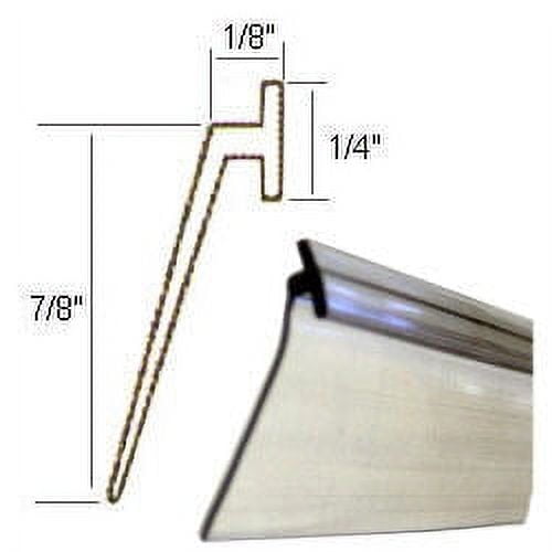 Angled Clear Vinyl Framed Shower Door Drip Sweep - 250 ft Long
