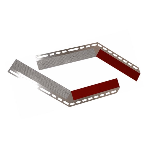 Angled Conspicuity Mud Flap Reflective Tape Strip Fit for Semi Truck and Trailer DOT Certified RT35L and RT35R Reflective Tape Strips Mud Flap Hanger Replace OEM RT35