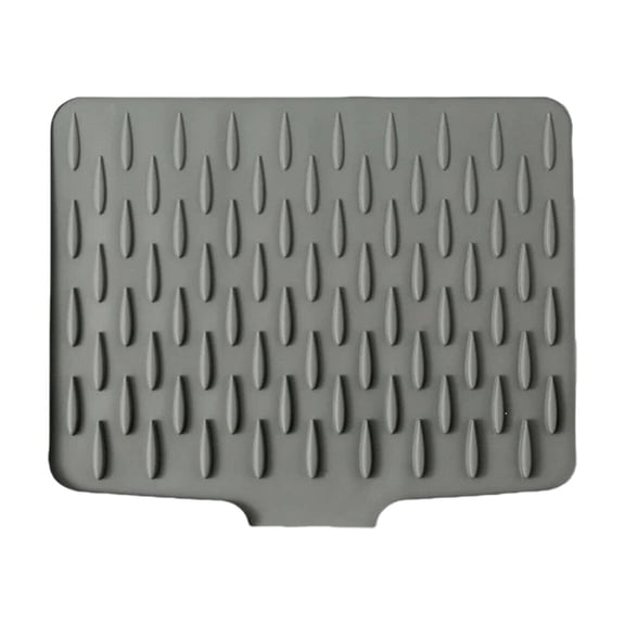 Angled Countertop Drying Rack Nonslip Silicone Water Drainage Pad Design Kitchen Utensils Organiser